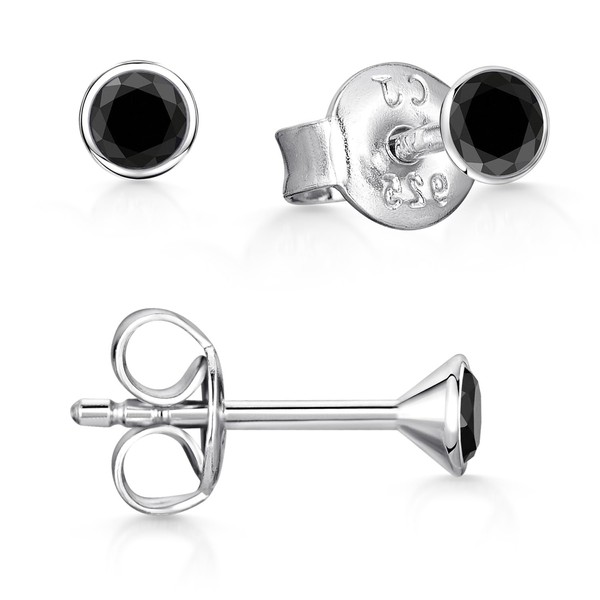 MATERIA by Matthias Wagner Small Cubic Zirconia Stud Earrings Silver