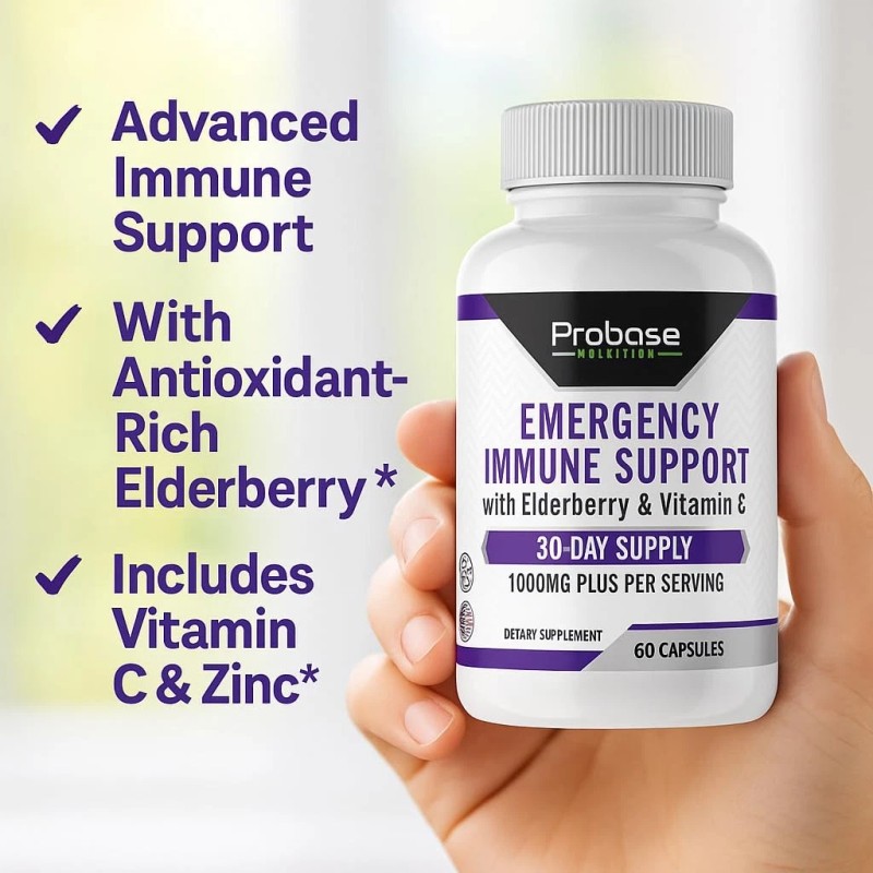 Probase Nutrition Emergency Immune Support 60 Capsules 30-Day Supply