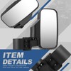 UTV Side Mirrors Convex Rear View Anti-Glare 360 Degrees Rotated