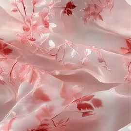 HOMETITUTE Pink Silk Wallpaper Peel and Stick Cherry Blossom Contact Paper Wall Paper Stick 17.7" x 118.1" Self Adhesive Vinyl Wall Covering for Bedroom Vanity Accent Decor