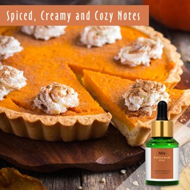 Pumpkin Pie Fragrance Oil, MitFlor Single Scented Oil, Large Size Premium Fragrance Oil for Soap & Candle Making, Aromatherapy Diffuser Oil, Warm and Vanilla Scent for Home Fragrance, 30 ml