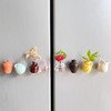 Suweiyuanshiyi 8Pcs Mini Vase Magnets for Fridge, Mini Ceramic Vase
