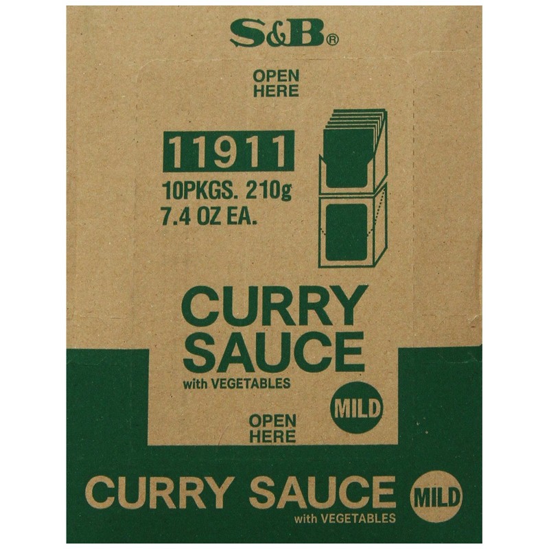 S&B Curry Sauce with Vegetables Mild, 7.4-Ounce (Pack of 10)
