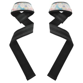 Correas de levantamiento de fuerza de 26 pulgadas, diseño geométrico plano, octogonal, coloridas para entrenamiento de potencia, entrenamiento de fuerza, soporte de culturismo para munecas de mano