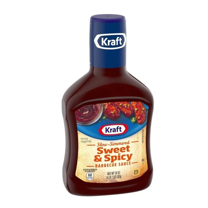 Kraft Sweet & Spicy Slow-Simmered BBQ Barbecue Sauce (18 oz