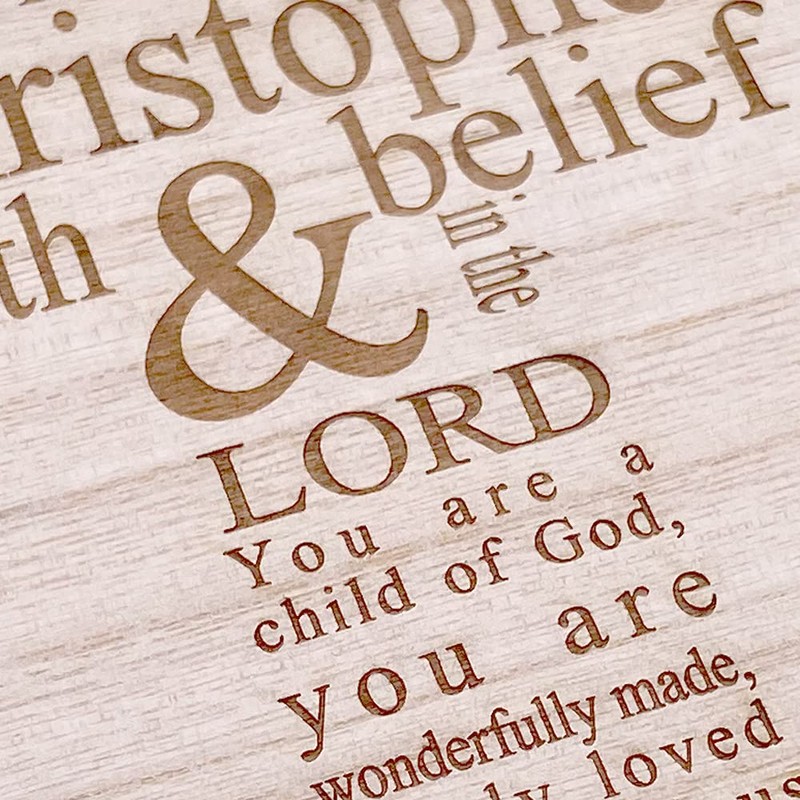 ukgiftstoreonline Baptism Keepsake Wooden Memory Box Gift