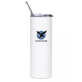 Convair F-106 Delta Dart Stainless Steel Water Tumbler with straw - 20oz.