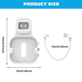 Outlet Wall Mount Stand Router Accessories Guard with Charging Cable Holder for Outdoor Indoor Monitoring with Cable Blink Outdoor Camera Mounts for Blink Outdoor and Indoor Surveillance with Cable