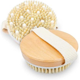 EcoGreen® - Cepillo Corporal de Cerdas Naturales, Exfoliante y Estimulante, Ideal para Combatir la Celulitis y Mejorar la Circulación Sanguínea.