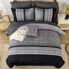 Dintszyayue Black Comforter Set King Size, 8 Pieces Boho Striped