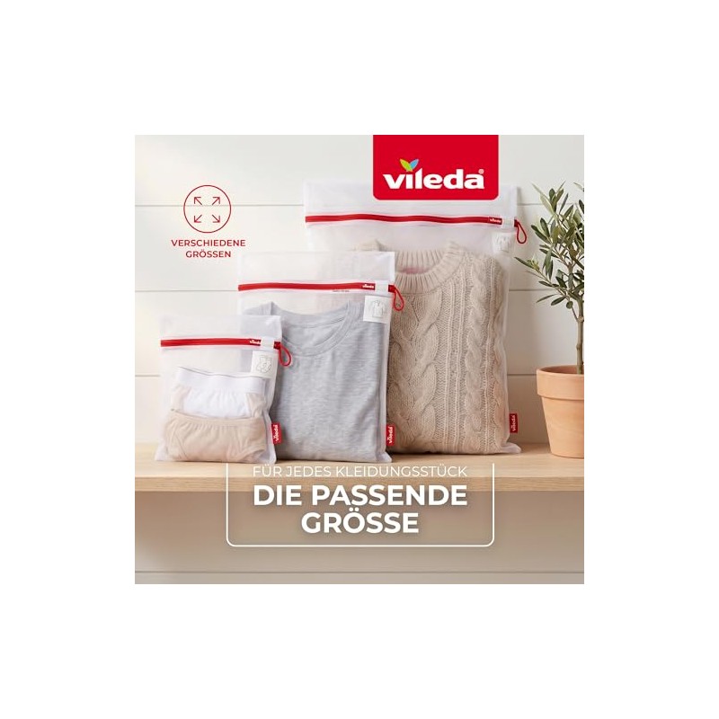 Vileda Laundry Bag Set - 3 Tear-Resistant Mesh Bags for