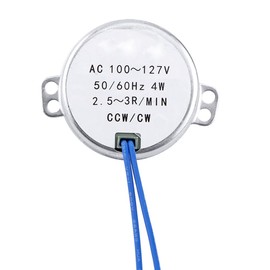 4W 50/60Hz Frequency Synchronous Motor AC 100-120V 110V CCW/CW Direction 5-6RPM Motor