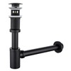 RANDOM Black Brass Bottle P Trap Kit Contemporary Round Bottle