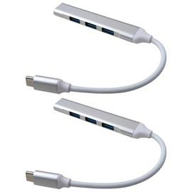 Upgraded USB-C Type C to USB 3.0 4 Port Hub Splitter 4-IN-1 USB Hub 5Gpbs Fit for MacBook PC Laptop Smartphone,Pack of 2 Updated Version