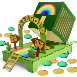 PPER-Jie Leprechaun Trap Kit for Kids Catch a Leprechaun Trap Supplies for St Patrick's Day