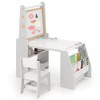 HONEY JOY Kids Table and Chair Set, Wooden Arts and