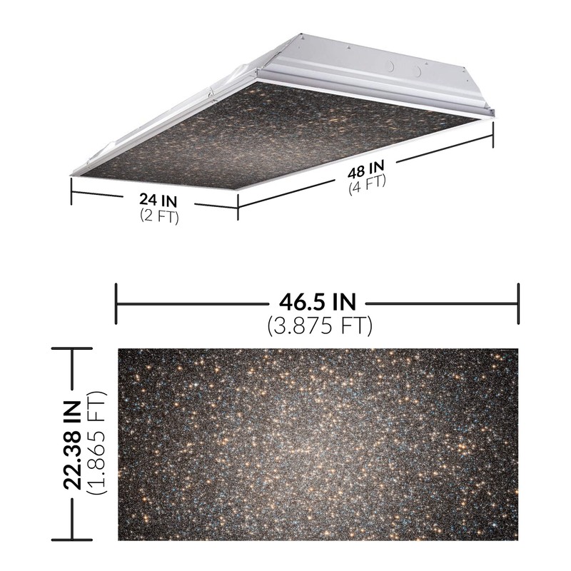 Fluorescent Light Cover for Classroom Ceiling Lights - Premium Backlit