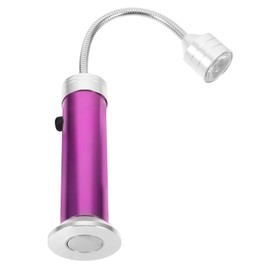 Operitacx Flexible LED Barbecue Lamp Bendable Flashlight with High Base for Outdoor Cooking Camping Fishing and Emergency Situations Purple Single Unit