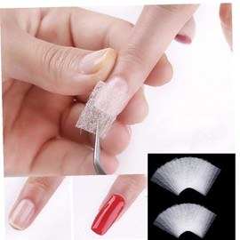 Pack of 60 Silk Fibreglass Nail Extensions with Tweezers, Fibreglass Nail Extension Silk Fibreglass Gel Kit Manicure Tool for Fingernail Repair Nail Extension Fibreglass Modelling