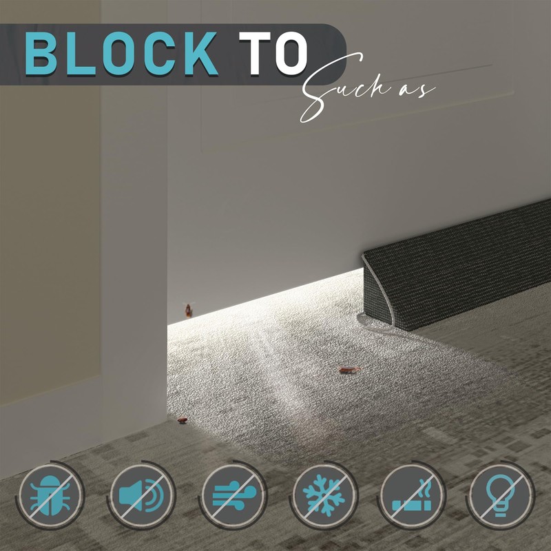 SYIPO Triangle Door Draft Stopper，35.4" New Weighted Under Door Draft