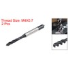 uxcell 2pcs Spiral Flute Threading Tap M4X0.7 Thread Size Nitriding