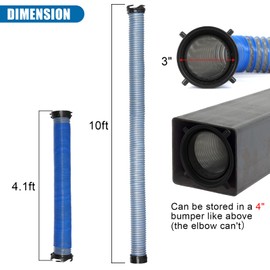 OUTPRIZE 10FT RV Sewer Hose, 24 Mil Heavy Duty TPE Material for Abrasion Resistance and Crush Protection, Camper Sewer Hose Kit with Pre-Attached Bayonet Fittings, 4-in-1 Adapter Elbow and Wrench