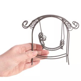 Unbranded Bulk Lot of 4  Mini Rustic 5-1/4" Touch of Nature Garden Arch with Swings