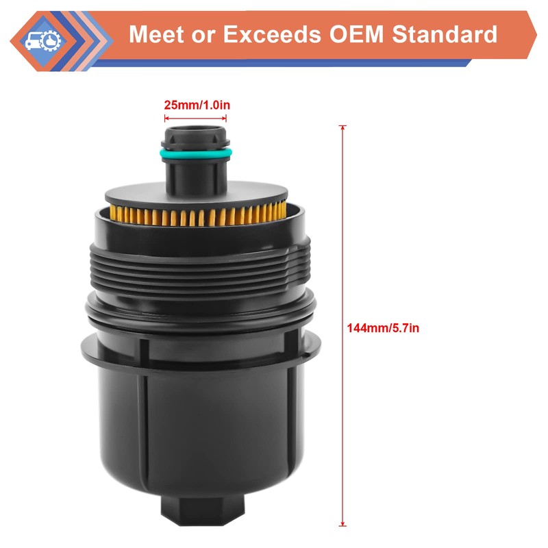 6 Pcs EcoDiesel Engine Oil Filter Compatible With 2020-2023 Ram