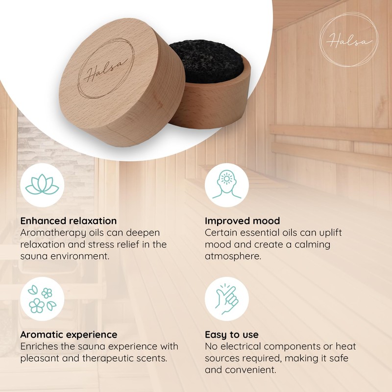 Lava Stone Diffuser for Sauna, Office, Bedroom, Bathroom - Natural