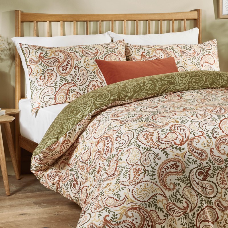 Duvet Day Anika Duvet Cover Set – Reversible Paisley Printed