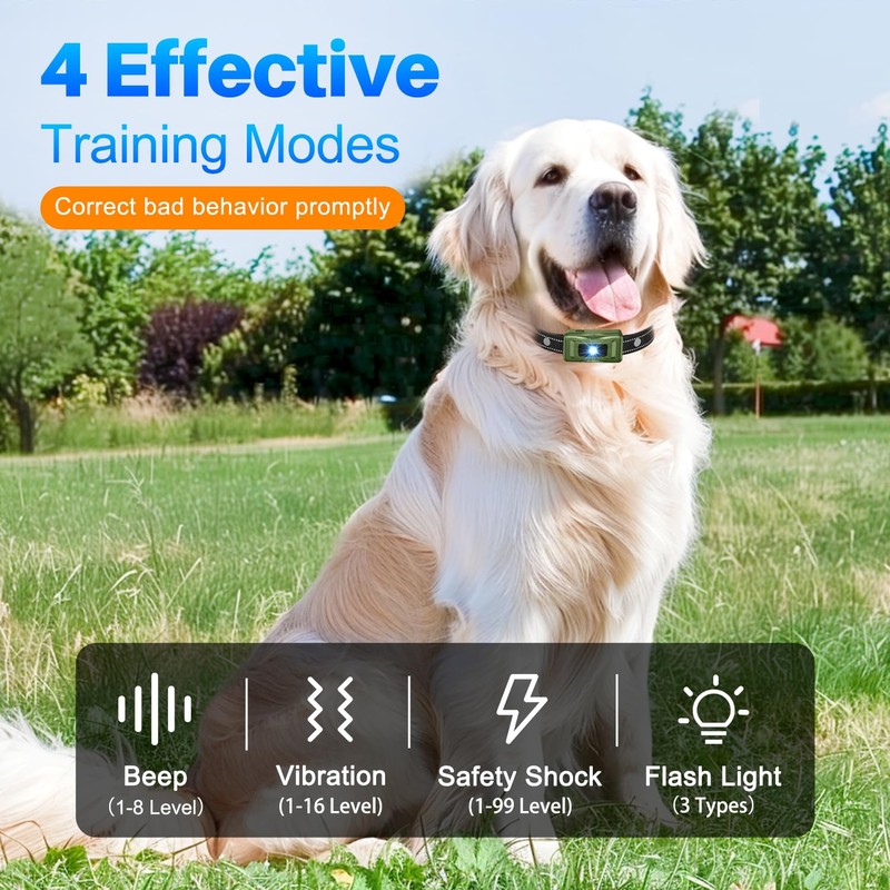 AIBORS Dog Shock Collar - 4300FT Dog Training Collar with