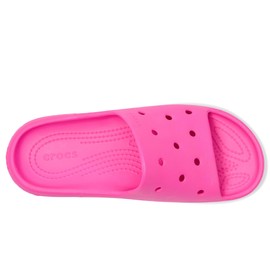 Crocs Classic Slide V2 (Little Big Kids) Sandal, Pink Crush, 5 US Unisex