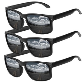 Joopin Sunglasses for Men, Polarized Lightweight Sun Glasses UV Protection Mens and Womens Shades for Driving Fishing Golf 3 Packs (Black/Black/Black)