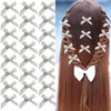 Dorothy 36PCS Mini Bow Hair Clips,Small White Hair Bows for