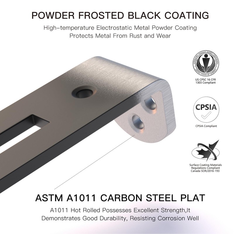6 Pack 12 Inch Shelf Brackets,1/5" Thick Heavy Duty L