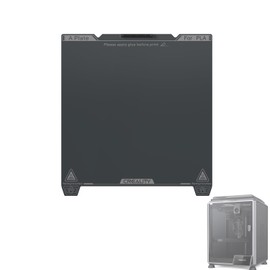 Creality - Kit de placa de construcción de PEI suave K1C mejorado (235 x 235 mm), sin calcomanía magnético suave, diseño de boquilla de limpieza, resistente al desgaste y de alta temperatura,