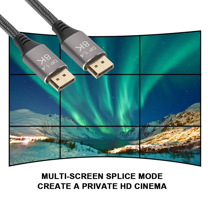 DP 1.4 Version Cable 8K 4K 32.4Gbps Bandwidth Data Cable
