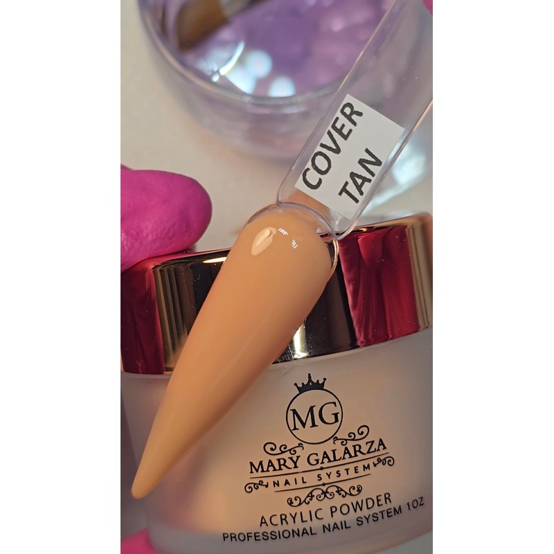 Cover Tan Acrylic Nail Powder Professional, 1 oz MG Mary
