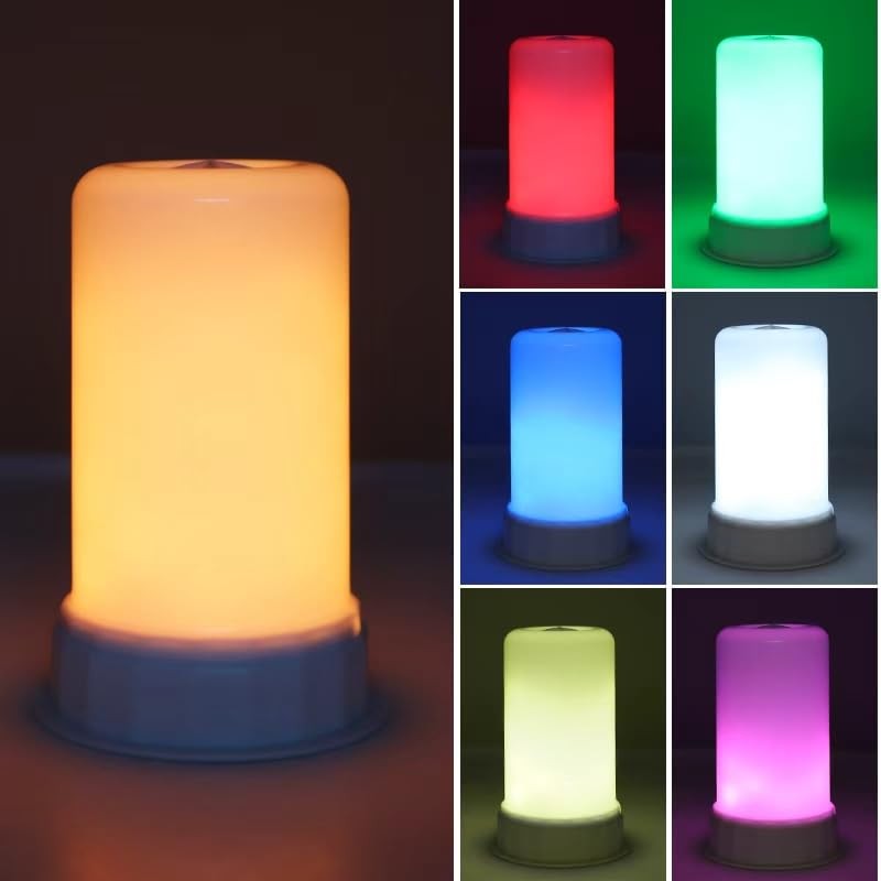 Vnicstick 2PCS LED Flame Effect Light,4 Modes Fire Lights, Candle