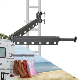 CHZHWFDC RV Clothes Drying Rack,Extendable Up to 35Inches,Rust Resistant,Portable,Easy to Install,Foldable,Rotatable,Clothes Drying RackSuitable for RV,Camping Car,and Various Environments(Small)