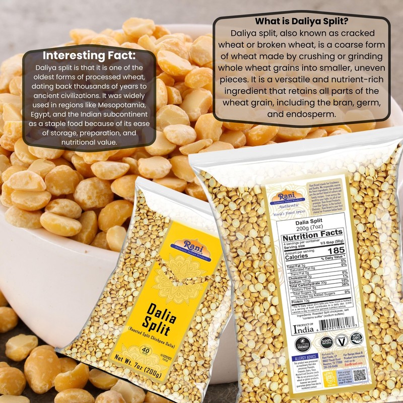 Rani Daliya Split (Roasted Split Chickpeas Dalia) 7oz (200g) ~