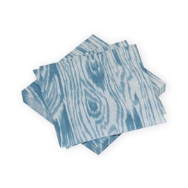 Woodgrain Stone Blue Cocktail Napkins - 20 Per Package