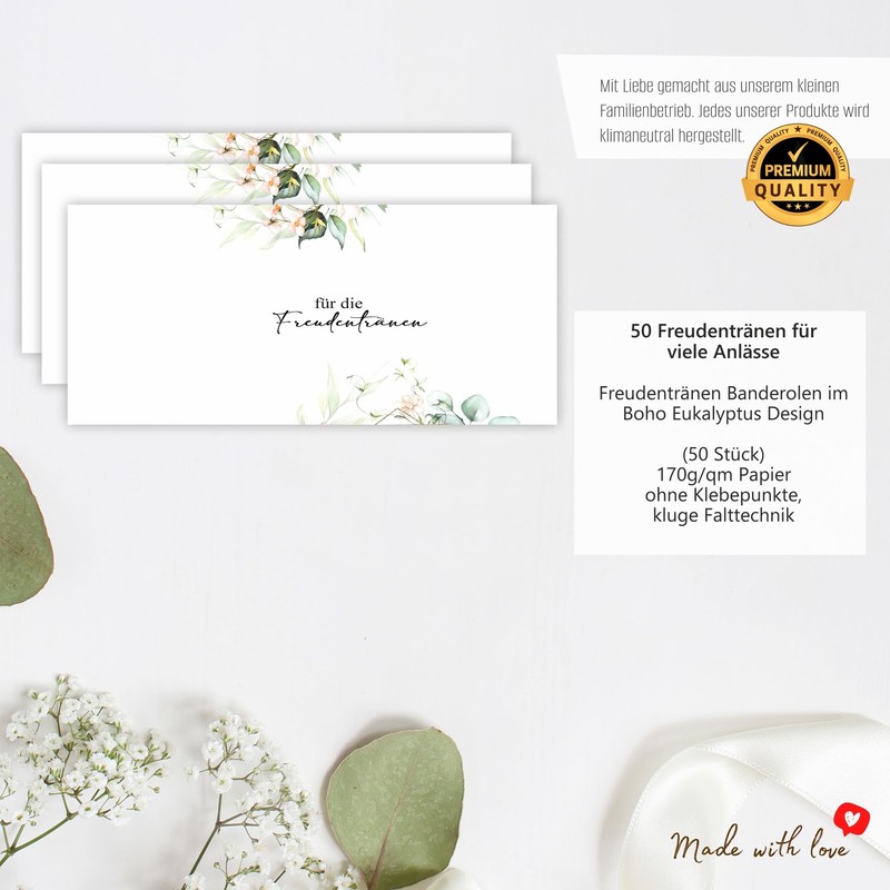 Kackspecht Menu Blank Menu Cards in Boho Design, Pack of