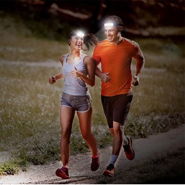 PUNLIM Rechargeable LED Headlamp Flashlight-230° Wide Beam Lightweight Headlight, 800 Lumen, 3 Modes Light bar, Waterproof Headlamp Flashlight, Suitable for Camping, Running, Hiking（2pack）