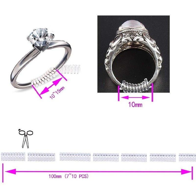 Ring Size Adjuster, Ring Guard Clip Invisible Tightener Transparent Resizer