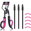 Eyelash Curler, 3 in 1 Lash Curler Kit with 5