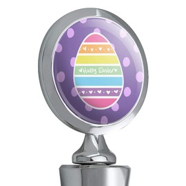 Cute Rainbow Happy Easter Egg Wine Bottle Stopper