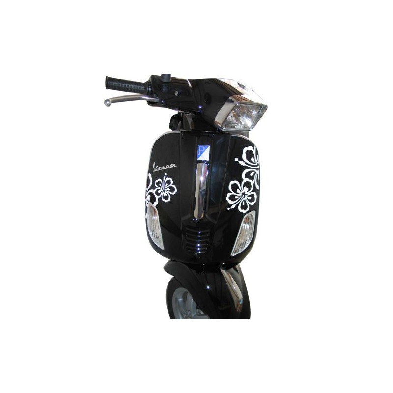 Sticker Kits for Vespa S Scooter & Scooter Hibiscus (Anthracite)