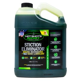Hot Shot's Secret Original Stiction Eliminator - For All Vehicles, Gas & Diesel Oil Additive, Reduces Wear, Restores Power & Protects Injectors, Eliminates Injector Stiction, 5 Gallons