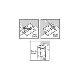 Everbilt 240907-4 in. Zinc Plated Broad Utility Hinge